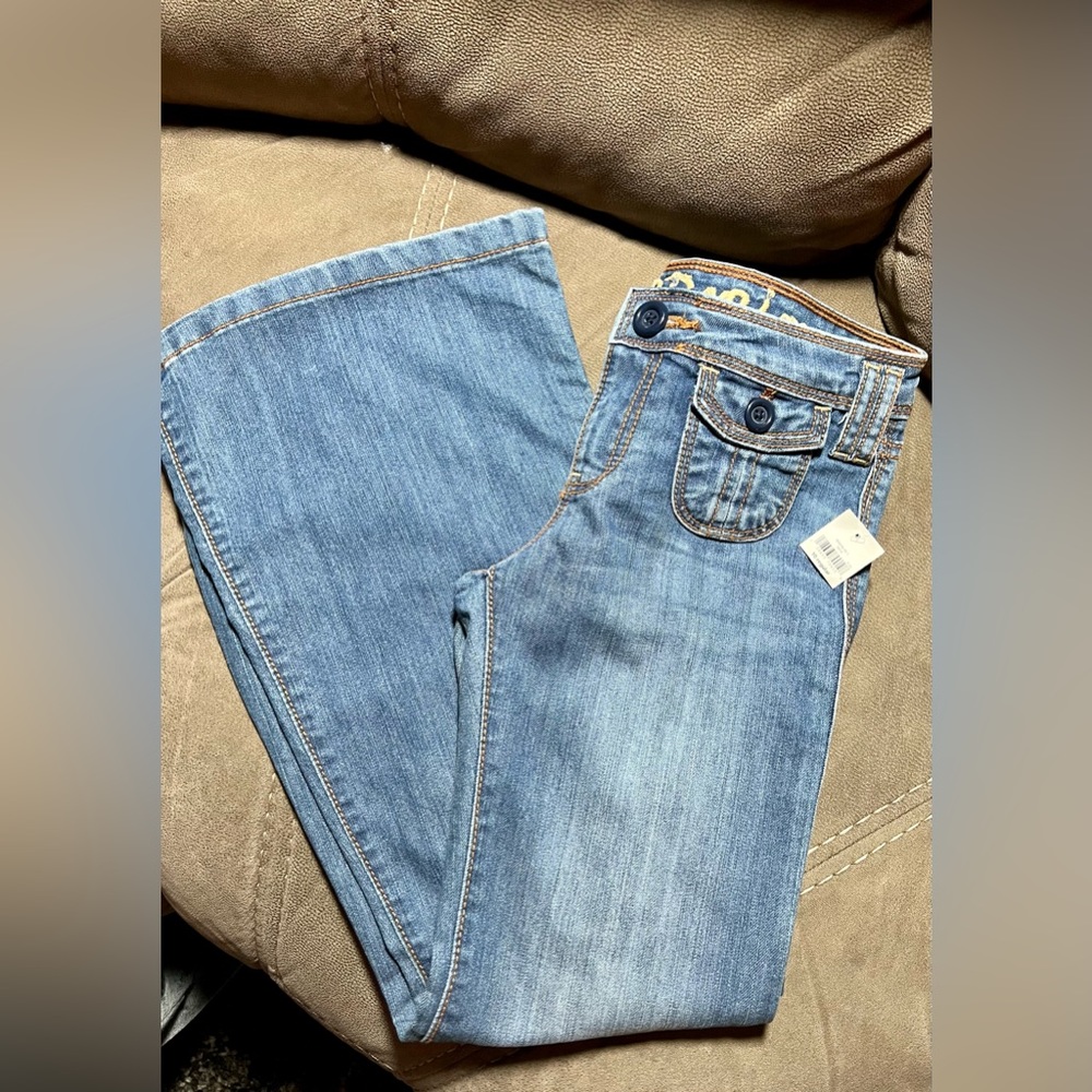NWT / Girl's GAP Kids Flare Fit Jeans/ 10 Regular / Stretch / Adjustable Waist